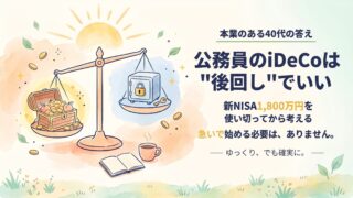公務員のiDeCoは”後回し”でいい|新NISA1,800万円を使い切ってから考える
