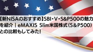 【新NISAのおすすめ】SBI・V・S＆P500インデックス・ファンドの魅力を紹介｜eMAXIS Slim米国株式（S＆P500）との比較もしてみた！