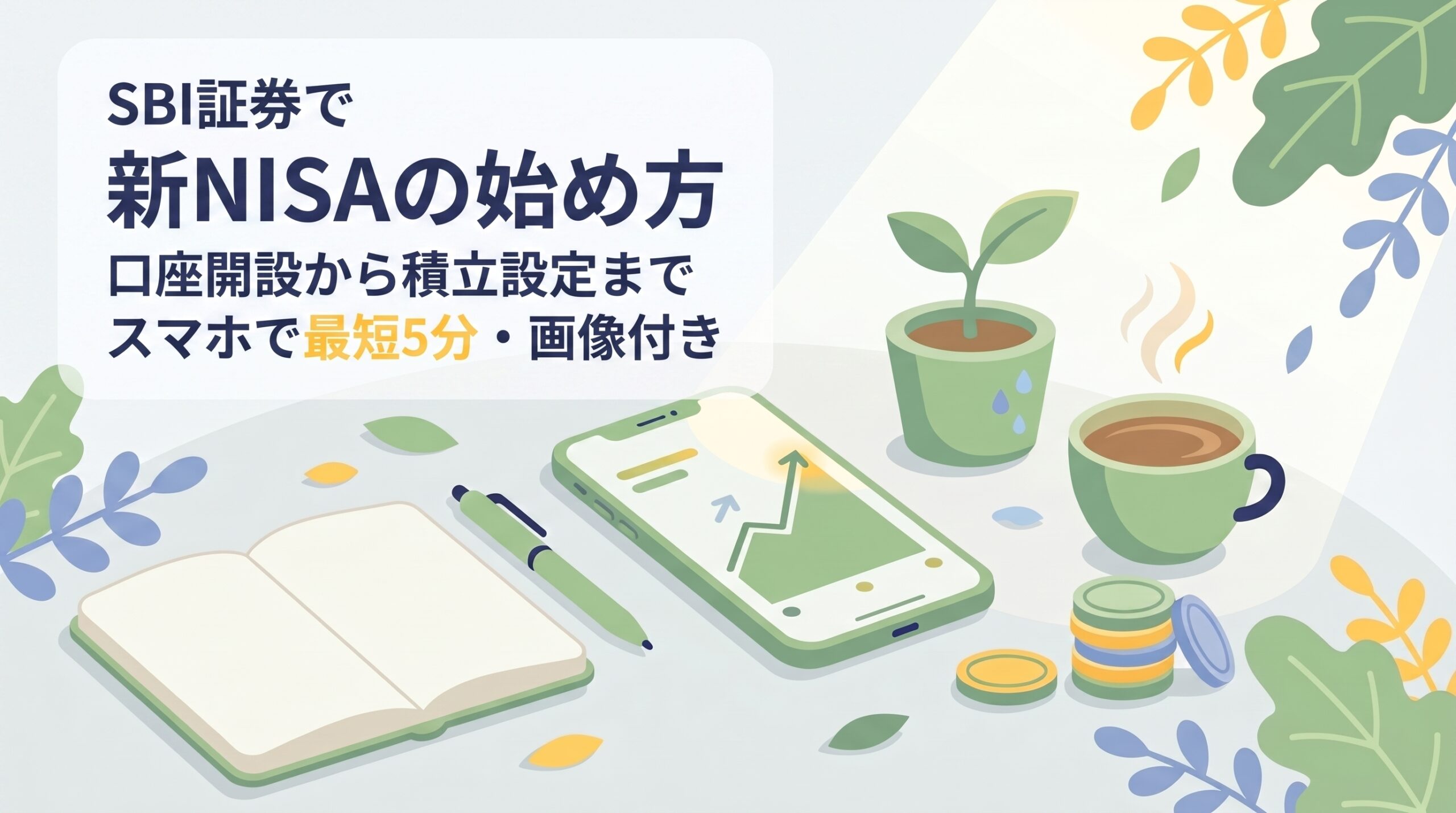 【SBI証券】新NISAの始め方・口座開設｜積立設定まで画像付きで解説