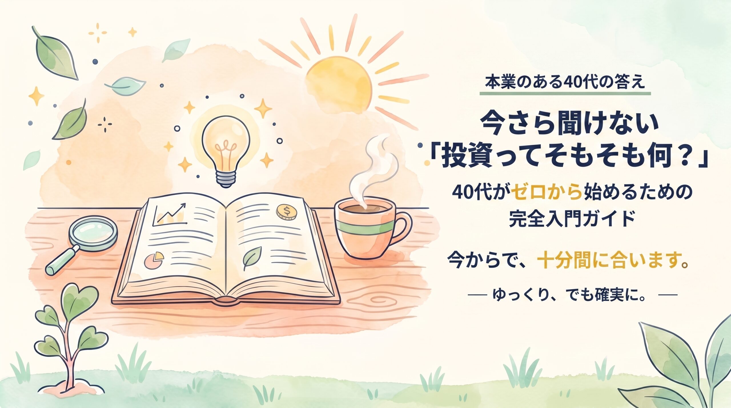 今さら聞けない『投資ってそもそも何？』｜40代がゼロから始めるための完全入門ガイド