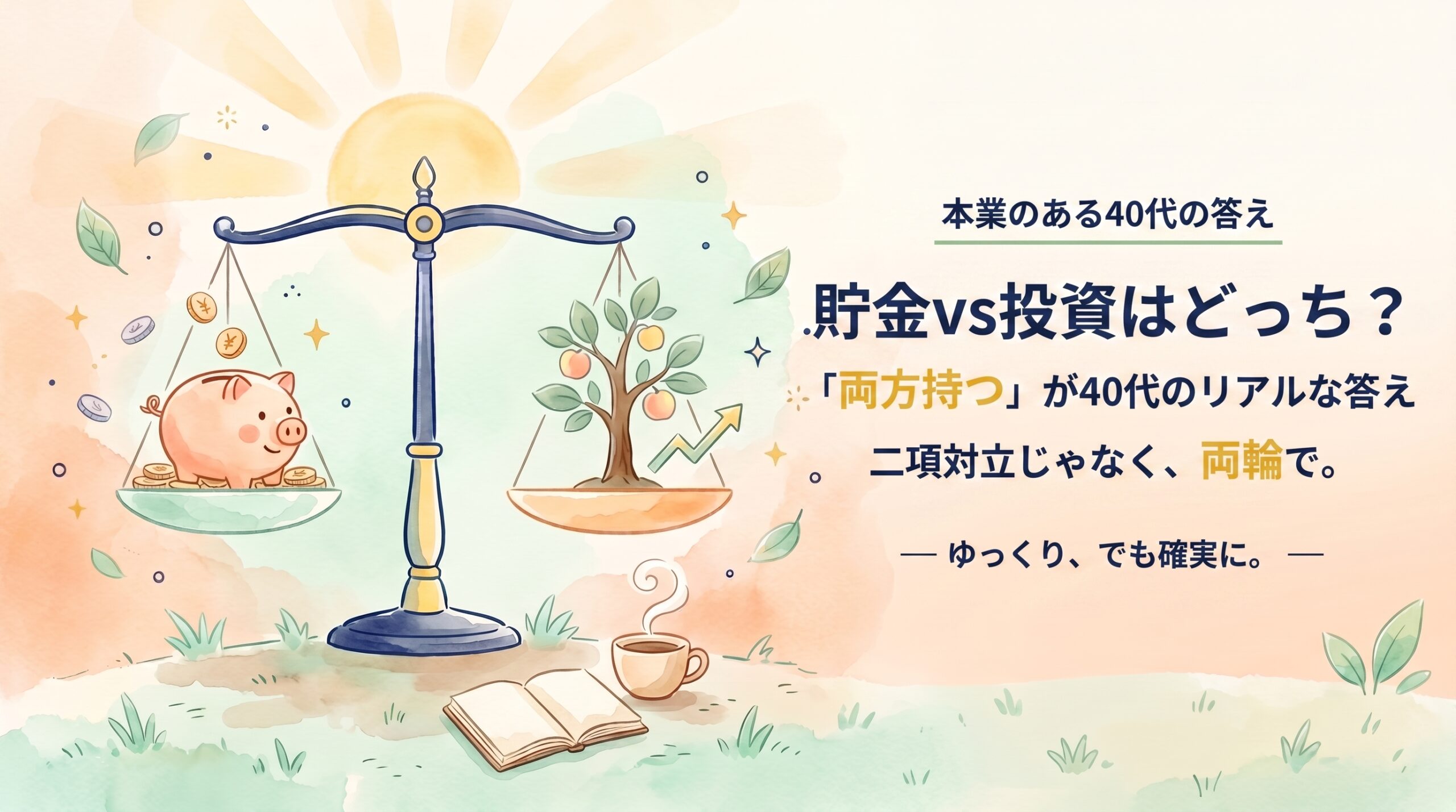 貯金vs投資はどっち？「両方持つ」が40代のリアルな答え