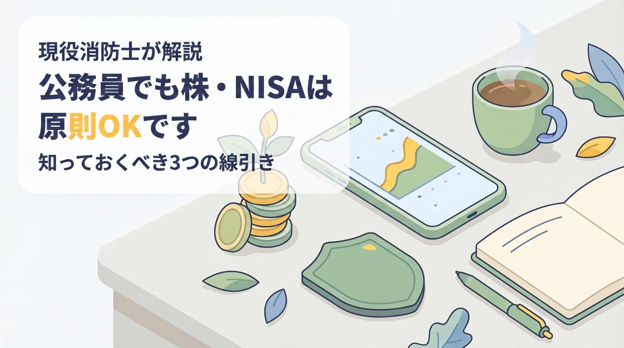 【現役消防士が解説】公務員は株・NISAをやっても副業禁止に違反しない｜知っておくべき3つの線引き