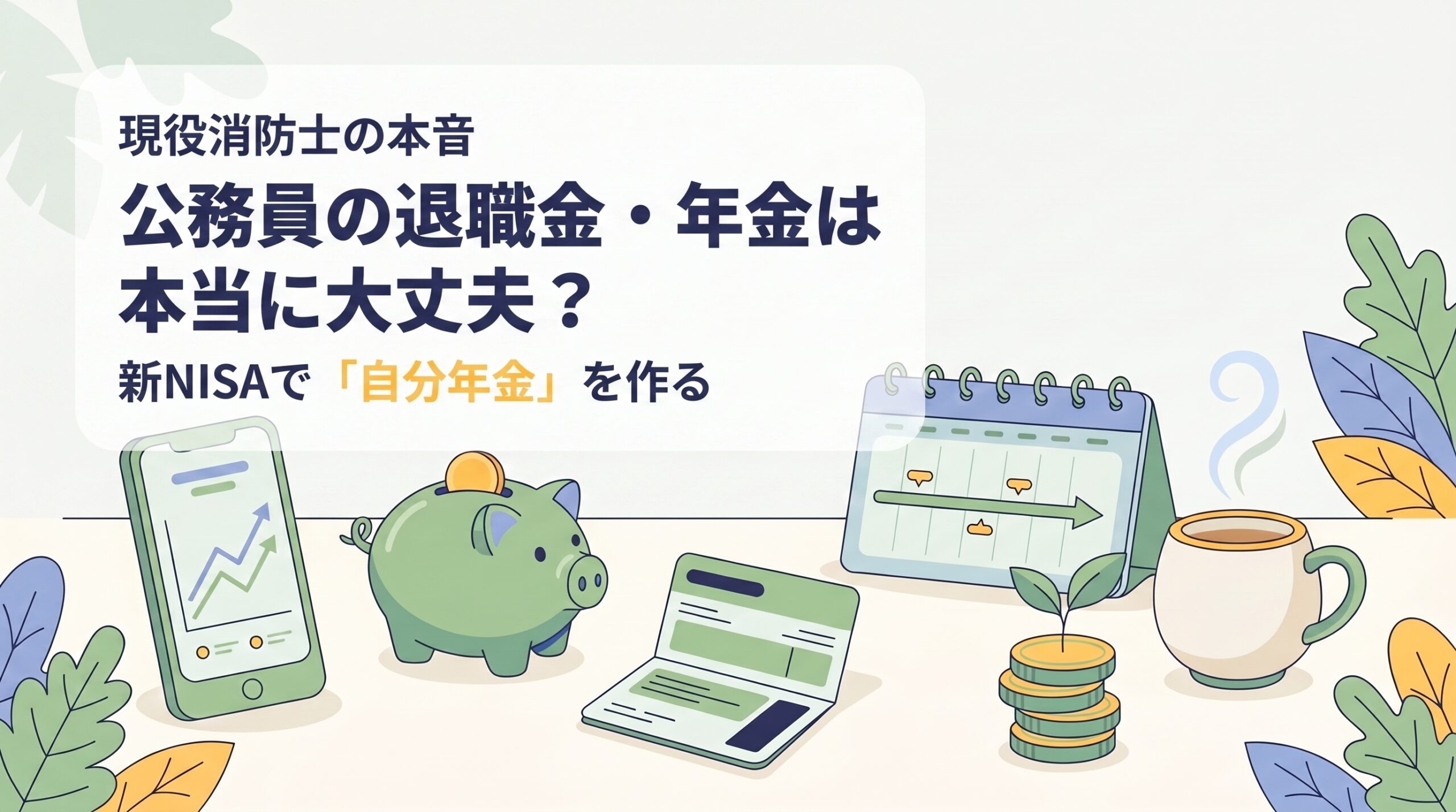 【現役消防士の本音】公務員の退職金・年金は、本当に大丈夫？｜新NISAで「自分年金」を作る話