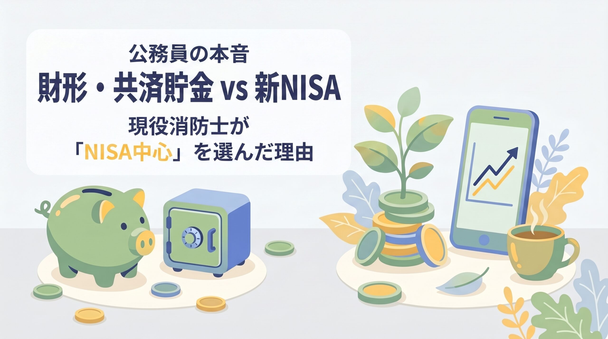 【公務員の本音】財形貯蓄・共済貯金 vs 新NISA｜現役消防士の私が「NISA中心」を選んだ理由