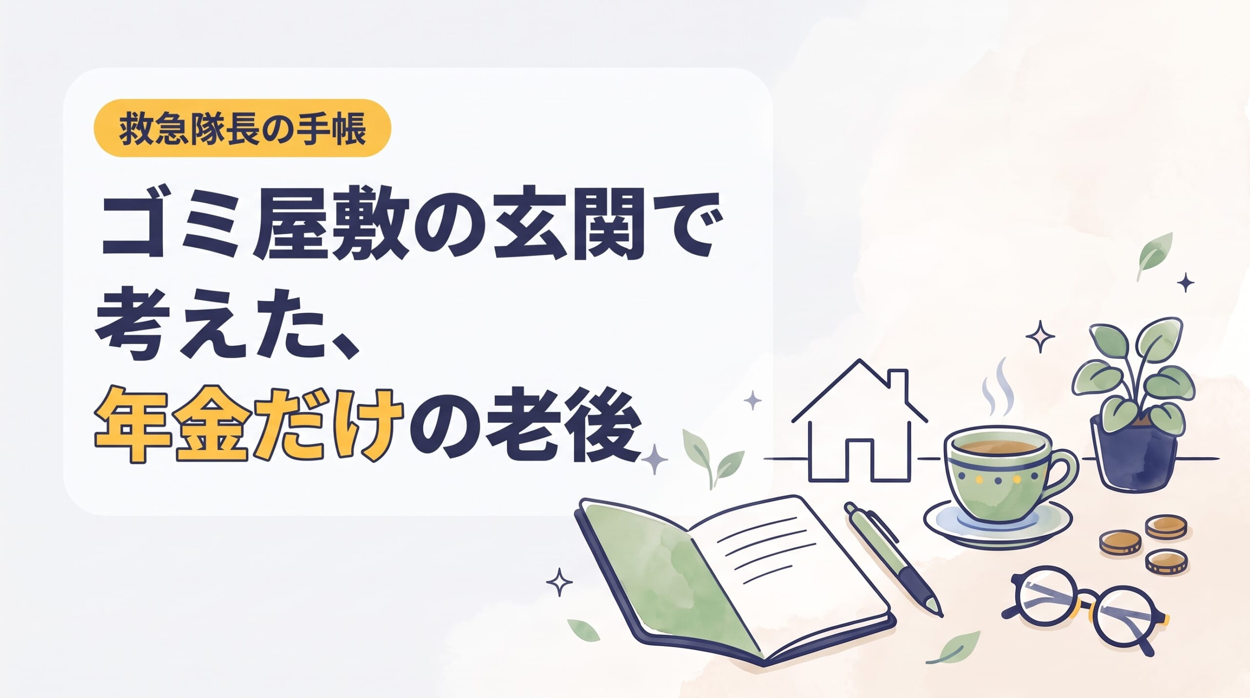 救急隊長の手帳｜ゴミ屋敷の玄関で考えた、年金だけの老後